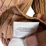 Anne Klein NWT Cable Knit V-Neck Sweater Womens XL Brown Light Academia Preppy Photo 7