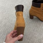 Timberland  Women's Anime Heeled Boots Size Lace Up Wheat Nubuck 3" Heel Photo 3