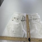 Marissa Webb Jeans Women 26 Travis Distressed Straight Leg Belted High Rise Pant White Photo 9