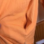 Fantastic Fawn Peach Frayed Hem Button Down Shirt Jacket Oversized Large Photo 3