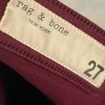 Rag and Bone Nina High Rise Ankle Skinny Coated Wine Red Skinny Jeans 27 Photo 72