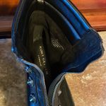 Kurt Geiger London Bobby Black Suede Leather Rhinestone Crystal Zip Up Combat Boots $260 EUC 9 EUR 40 Photo 8