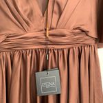Mac Duggal  Dolman Sleeve Satin Cocktail Dress Drape Flowy Formal Size 8 New Photo 12