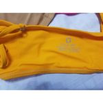 Ellejay  Lauren Bikini Swim Top Neon Pink OrangeColorblock Size Large Photo 4