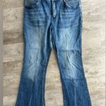 KanCan x Maurices Womens Flare Jeans Plus Size 16 Medium Wash Stretch Raw Hem Blue Photo 0