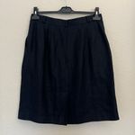 Talbots  100% Irish Linen Navy Blue Mini Skirt Size 14 Photo 3