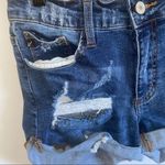 Kancan Distressed ripped Dark Wash Jean shorts Blue Size 26 Photo 6