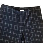 J.Jill  Window Pane Essential Cotton Stretch Pant Sz. 12 Navy Blue Straight Leg Photo 1