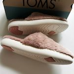 Toms Fluff Slippers Alpargata Mallow Mule Pink Rose Smoke Faux Fur Women NEW 9.5 Photo 5