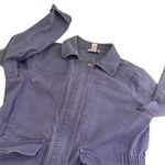 Loft ‎ Utility Jacket Womens Size M P Gray Distressed Grunge Cargo Commuter Photo 4