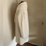 Vince  $825 Fuzzy Knit Boucle Car Coat in Winter White Sz M Photo 4