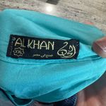 Al Khan Aqua Embroidered Long Sleeve Maxi Dress E31 Blue Size XXL Photo 3