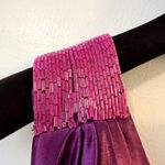 Jovani  maxi gown dress pink embroidered size 4 cross back V-neck Photo 6