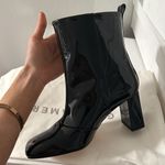 Good American  Black Patent Bootie Size 5 New W Dustbag Photo 1