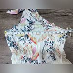 Free People Free People Ivory Floral One Shoulder Jumpsuit Size Xs Photo 5