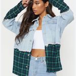 Princess Polly  denim & flannel jacket women’s size XS‎ Photo 1