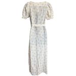 Sleeper NWT  Brigitte Floral Midi Dress Sz S 100% Linen White Yellow Daisies Photo 2