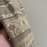 Vintage boho jacquard woven open front lightweight ornate jacket blazer S Gray Photo 6