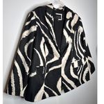 Eloquii  Modern Black Ivory Zebra Print Blazer Plus Formal Dressy Size 14/16 Photo 4