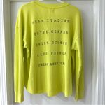 Sundry NWT Bright Yellow Dream American Waffle Print Long Sleeve Top, Size Large Photo 7
