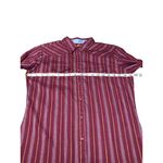Wrangler Womens Small Ruby Pearl Snap Western Striped Shirt Shimmer Photo 6