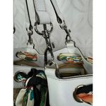  White Original GG Canvas Positano Tote with‎ Silk Gucci Scarf Photo 4