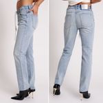 One Teaspoon NWT  Truckers Jeans Size 26 Lace Up Mid Rise Straight Leg Light Wash Photo 7