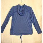 Under Armour Womens HeatGear Hoodie Heather Blue Long Sleeve Top Size M Preppy Photo 9