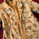 Vintage Chite tan camouflage cow print lightweight button up jacket Photo 1