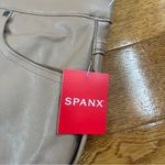 Spanx  Vegan Leather Straight Cigarette Leg Pants Toffee Beige Sz XL Photo 3