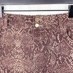 CHAPS Brown Tan Snakeskin Print Cotton Denim Stretch Mini Skirt Women's Size 10 Photo 2