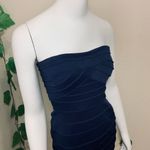 BCBG Maxazria Strapless Navy Blue Bandage Dress Photo 3