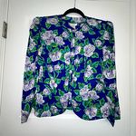 Lord and Taylor Vintage Floral Print Silk Long Sleeve Button Front Suit Style Jacket Photo 0