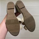 Gap NWT women’s gold open toe fabric leather slide shoes, size 10 Photo 4