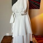 SheIn Womens small  knee length ruffled shirt sleeve dress Photo 2