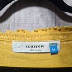 Sparrow Anthropologie Mustard Yellow Ruffle Button Cardigan Sweater Size M Photo 4