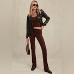 House Of CB  Ama CHOCOLATE CASHMERE BLEND TROUSERS size XS Photo 3