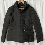 Ralph Lauren Lauren Black Quilted Puffy Hooded Long Sleeve Jacket Coat **Sz M** Photo 0