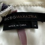 BCBG Maxazria 100% silk floral strapless fit & flare mini dress, size 4 party Photo 1