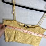 ZARA | Yellow Polka Dot Tank Large NWT Spaghetti Strap Butter Yellow Photo 2