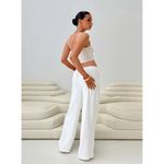 Princess Polly  Parklea High Waist Linen Blend Drawstring Pants in White US 2 Photo 10