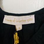 House of Harlow  1960 Women's Puff Sleeves A-Line Dress Cotton‎ Black Small NWT Photo 2