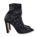 Jimmy Choo Louella 100 Crushed Velvet Ankle Heeled Sock Booties Black Size 37.5 Photo 0