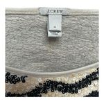 J.Crew  Zip Zap Sequin White Cream and Black Top Size Xl Retail $138 Photo 5