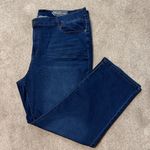 Avenue  Denim Dark Wash Stretchy Knit Denim Straight Leg Jeans Size 26 Photo 0