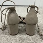 Halogen  Size 9 Tan Beige Ankle Strap Suede Leather Heels Photo 4