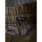 Madewell  Vegan Leather Pull-On Paperbag Pants Brown Tan Women's Size 00 Photo 6