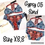 Gypsy 05 NEW! SAND Bikini Size XS Small Racerback Top Cheeky Bottoms Multi Aqua Photo 1