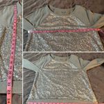 Apt. 9  Long Sleeve Sequin Front Embellished Sweatshirt Grey S Photo 8