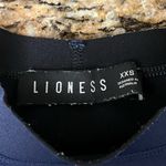 LIONESS  Stone Cold Crop Top Oxford Blue XXS Sporty Rashguard Surf Beach Photo 8